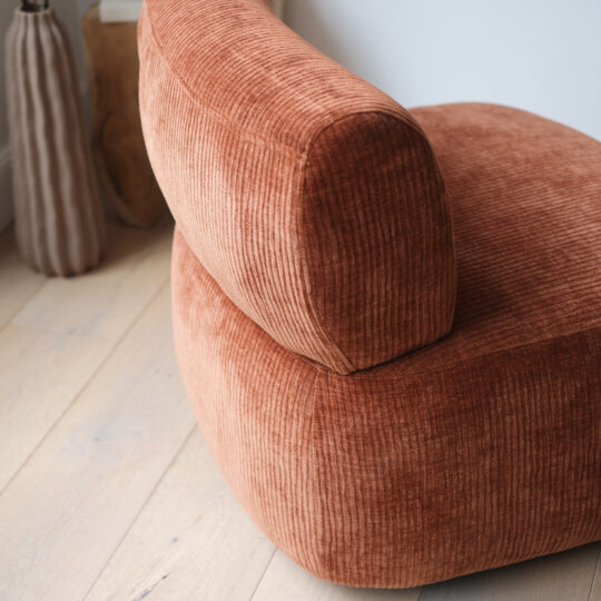Fauteuil lounge en tissu côtelé - 3 coloris – Image 10