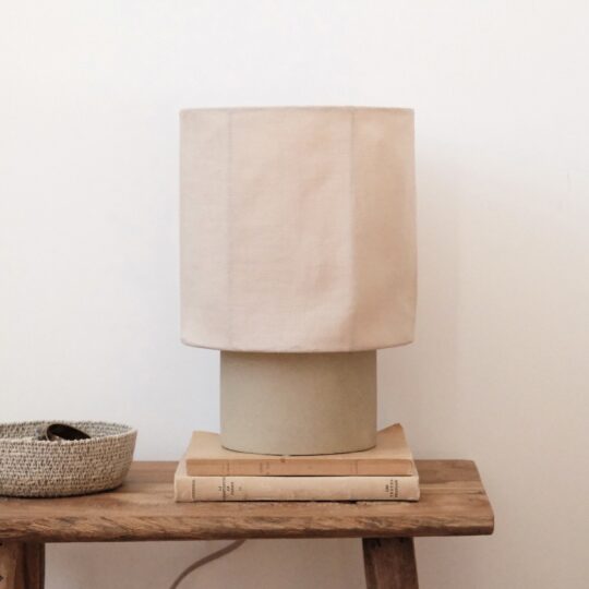 Lampe à poser effet béton lin