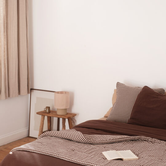 housse de couette gaze de coton chocolat
