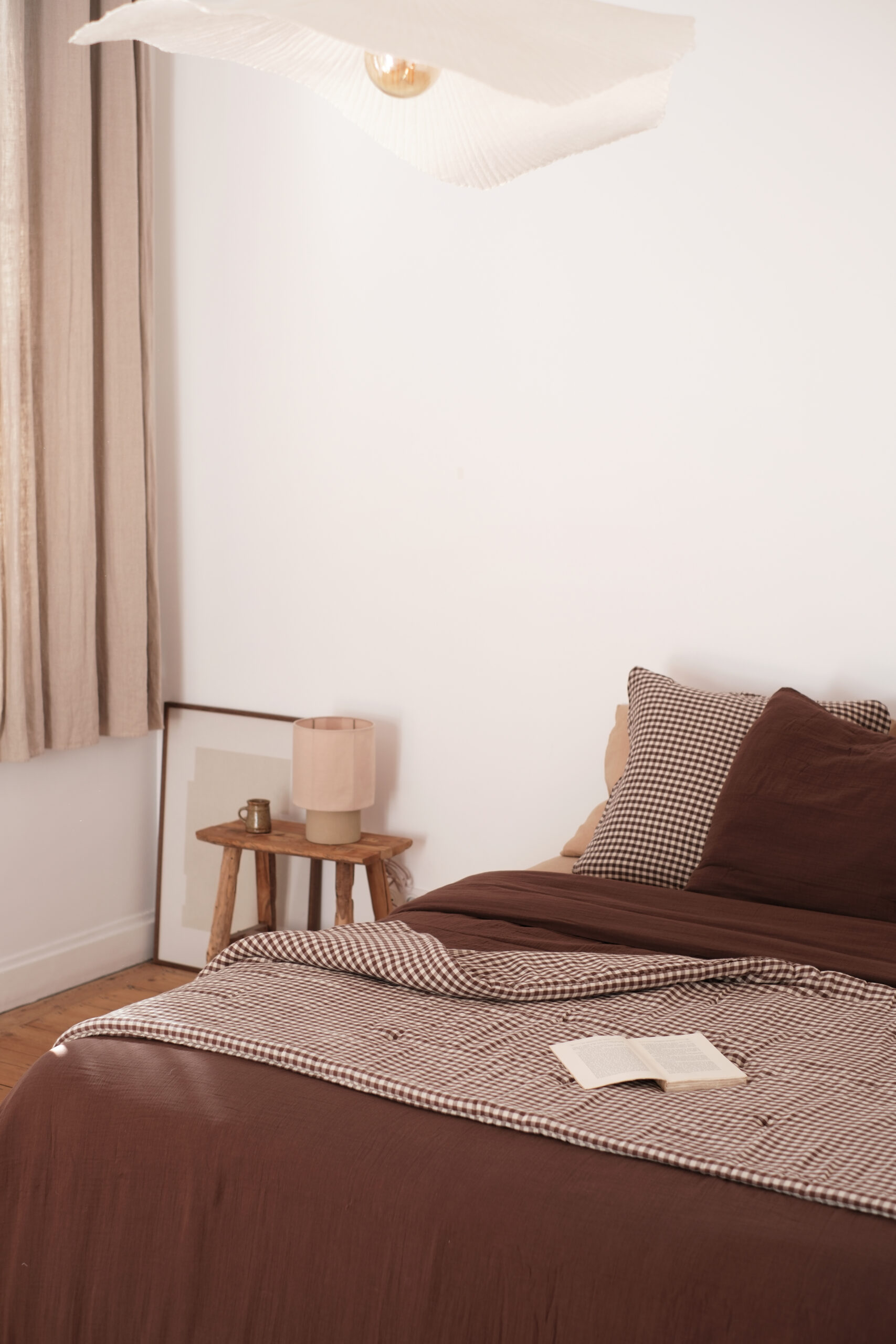 housse de couette gaze de coton chocolat