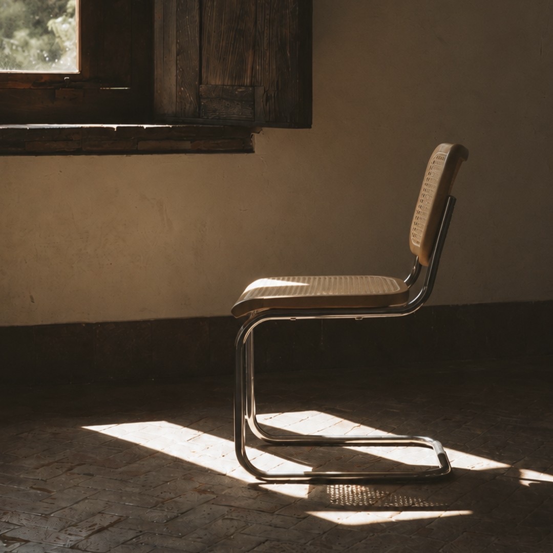Chaise en métal et rotin – Image 2