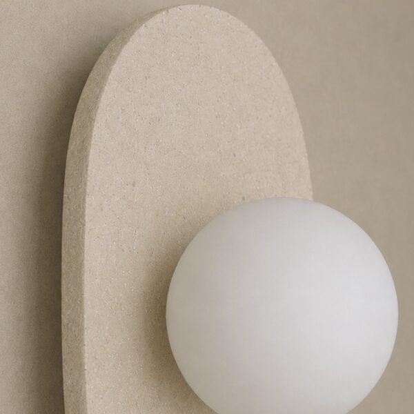 Y7LU00021012-3 Applique murale globe sur terre cuite