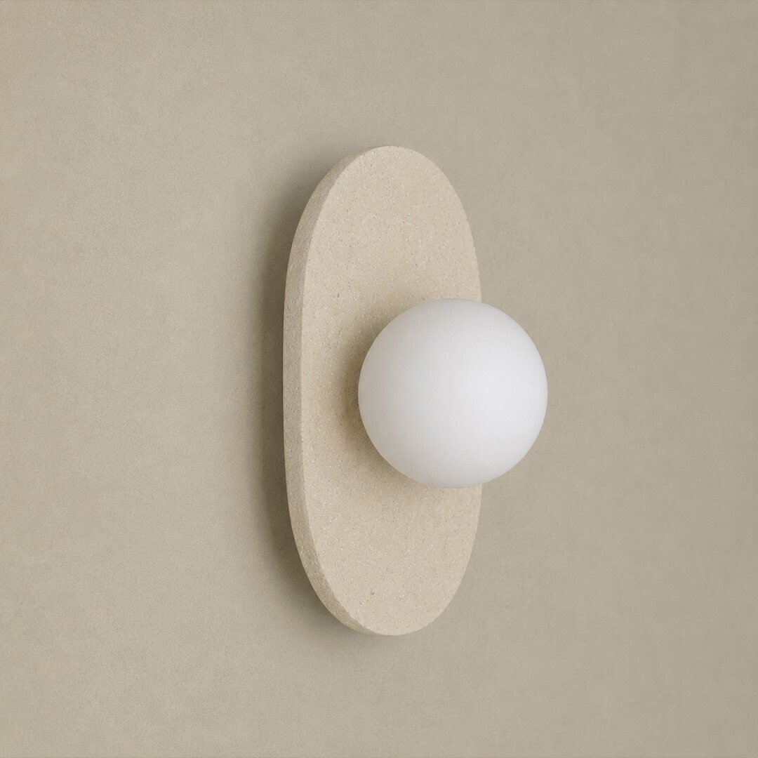 applique murale globe terre cuite
