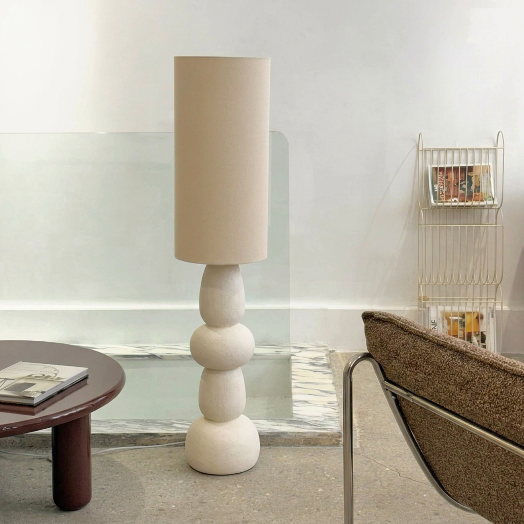 lampadaire boule blanc