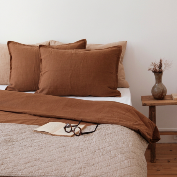 Paire de taie d'oreiller en flanelle - 60x60 et 50x70cm