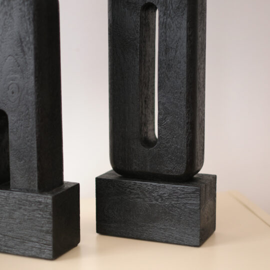 Set de 2 statues totem en bois de manguier – Image 4